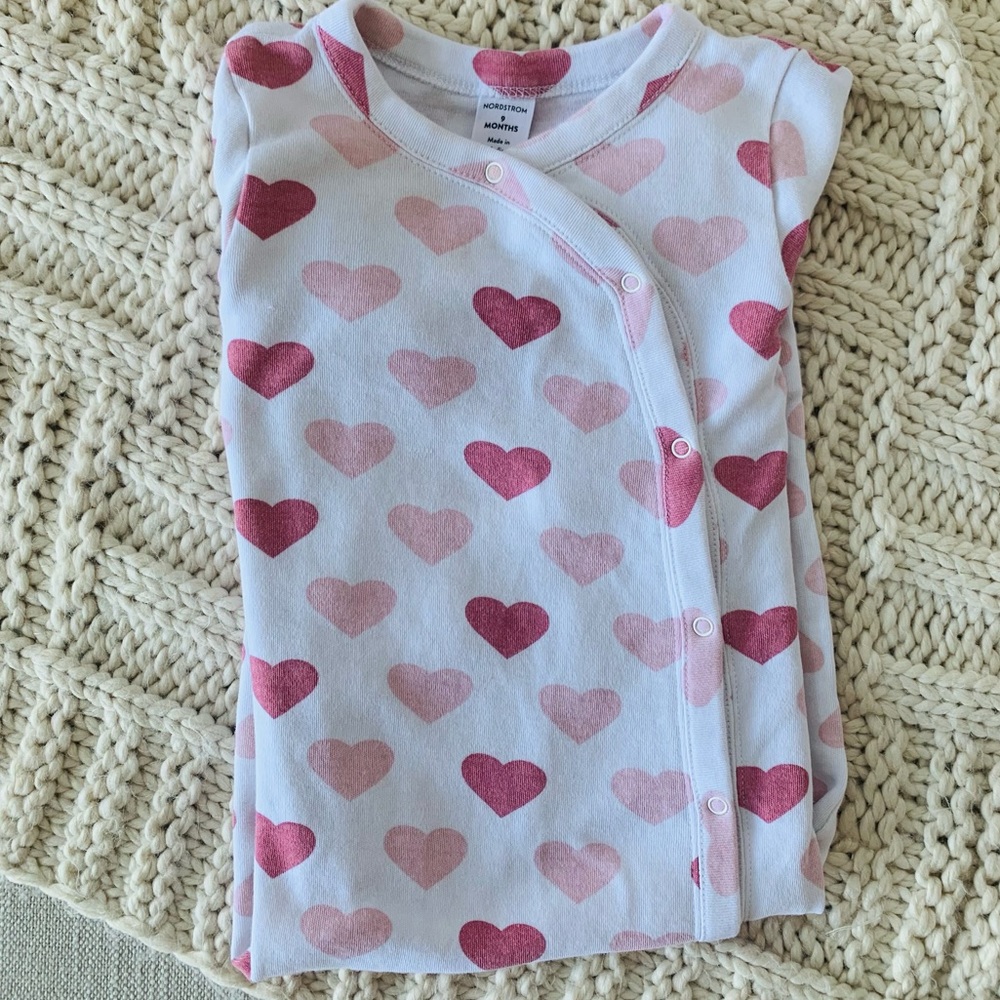 Nordstrom 9M long sleeve footed pajamas